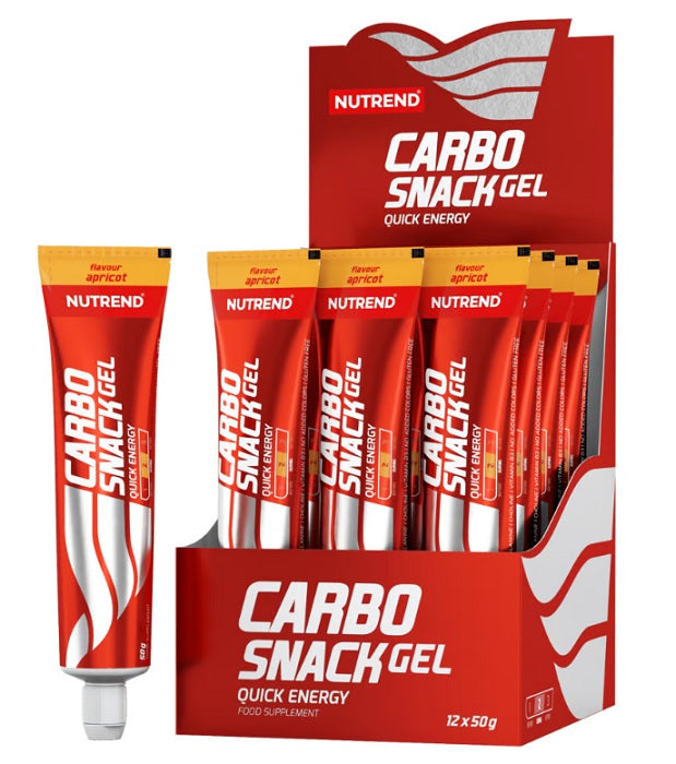 Nutrend Carbosnack tūbiņa, aprikožu garša - 12 x 50 g