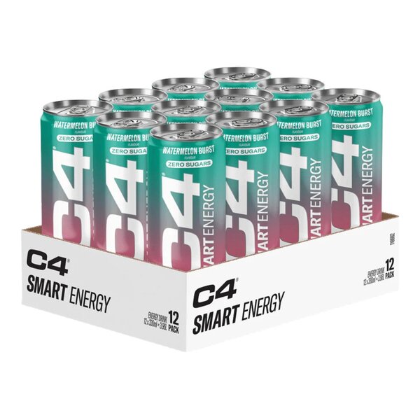 Cellucor C4 Smart Energy, arbūzu garša – 12 x 330 ml.