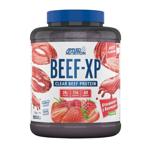 Applied Nutrition liellopu gaļas - XP, zemeņu un aveņu garša – 1800 g