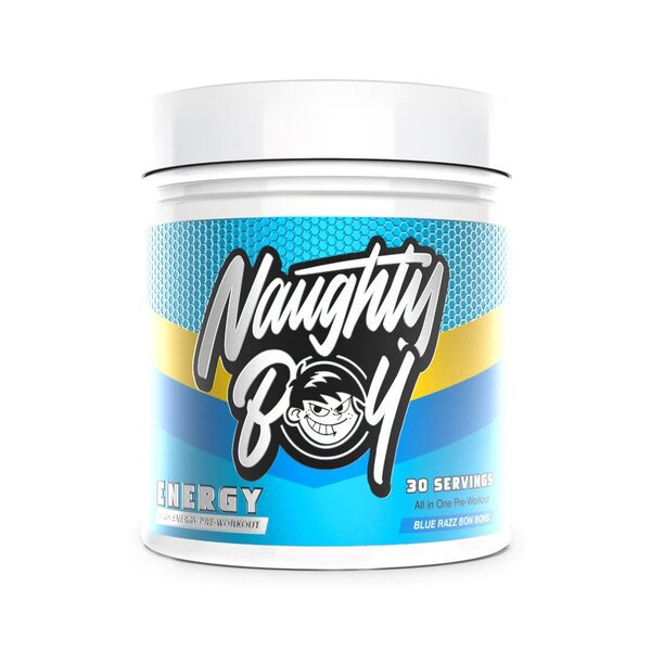 Naughty Boy Energy, zilie Razz saldumieji Bon Bons – 390 g