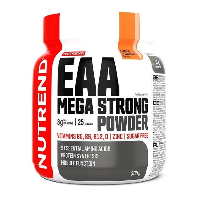 Nutrend EAA Mega Strong pulveris, mango un apelsīnu garša – 300 g