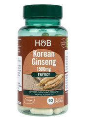 Holland & Barrett korejiešu žeņšeņs, 1500 mg – 90 kapsulas