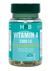 Holland & Barrett A vitamīns, 3300 SV – 90 kapsulas