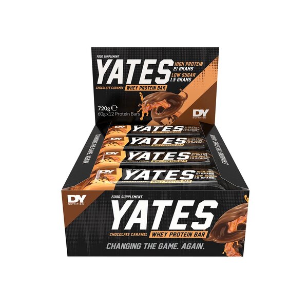 Dorian Yates proteīna batoniņš, šokolādes un karameļu garša – 12 x 60 g