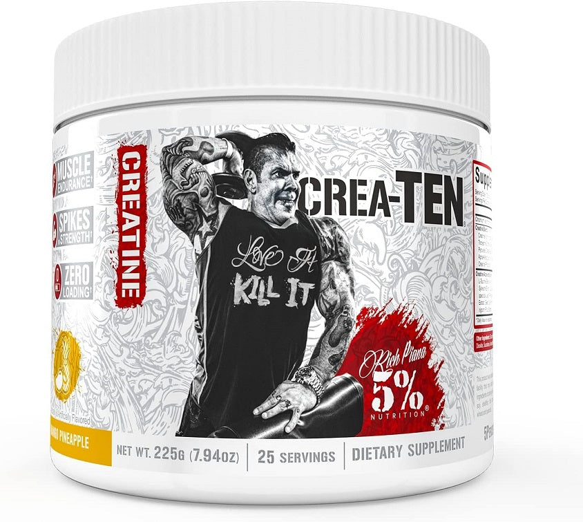 5% Nutrition uztura bagātinātājs Crea - TEN – leģendārā sērija, mango un ananāsu – 225 g