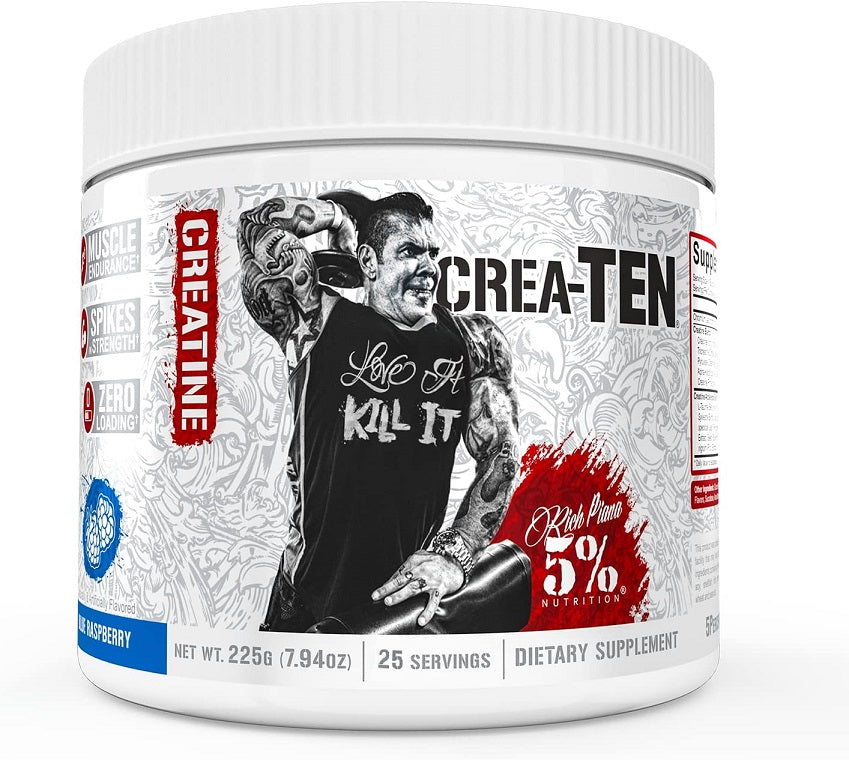 5% Nutrition uztura Crea - TEN – leģendārā sērija, zilo aveņu – 225 g