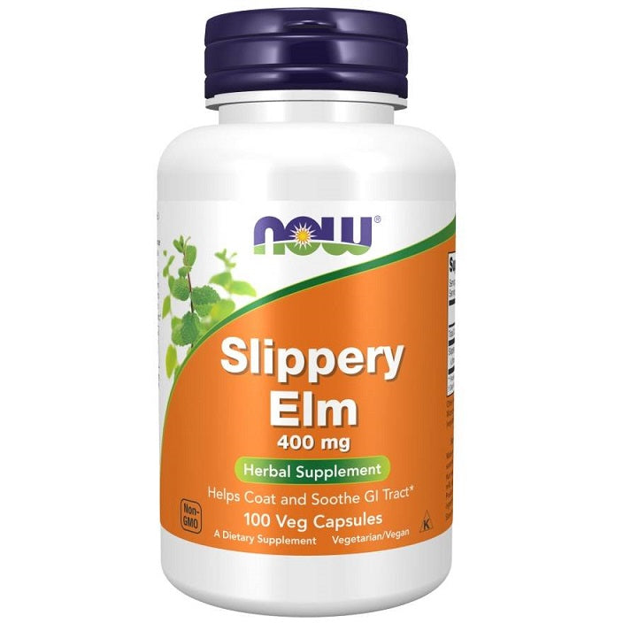 Produkto nuotrauka: NOW Foods Slippery Elm, 400mg - 100 kapsulių