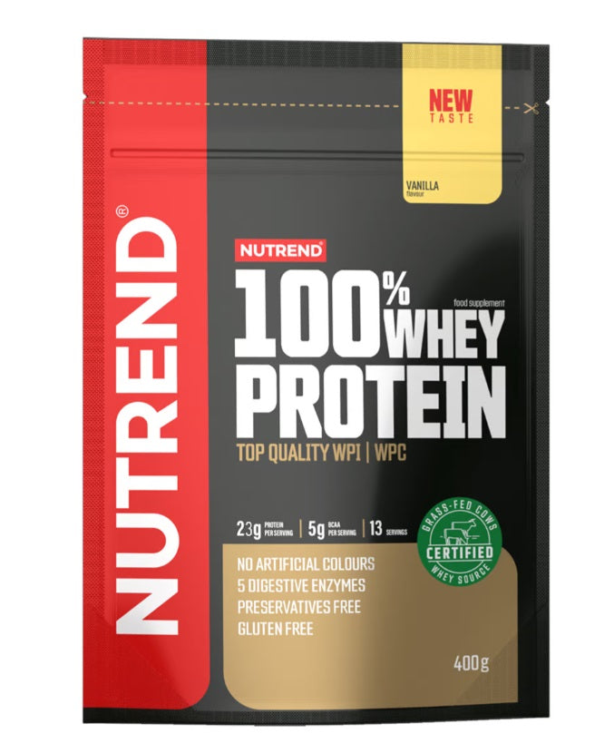 Nutrend 100% sūkalu proteīns, vaniļas garša - 400 g