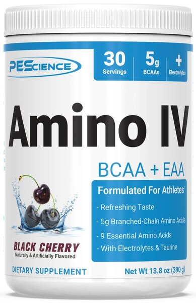 PEScience Amino IV, melno ķirša - 390 g