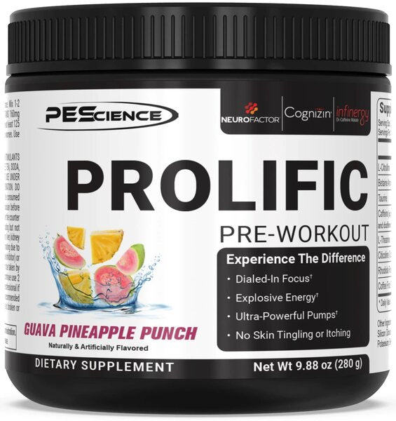 PEScience Prolific, gvajavas un ananāsu punšs - 280 g