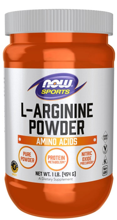 NOW Foods L-arginīns, pulveris – 454 g