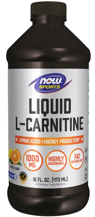 Produkto nuotrauka: NOW Foods Liquid L-Carnitine, 1000mg Citrus - 473 ml.