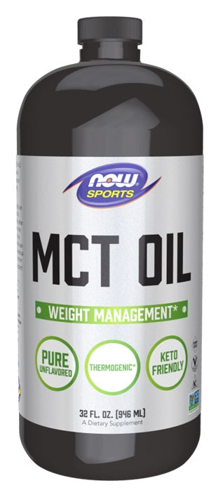 NOW Foods MCT eļļa, tīrs šķidrums – 946 ml.