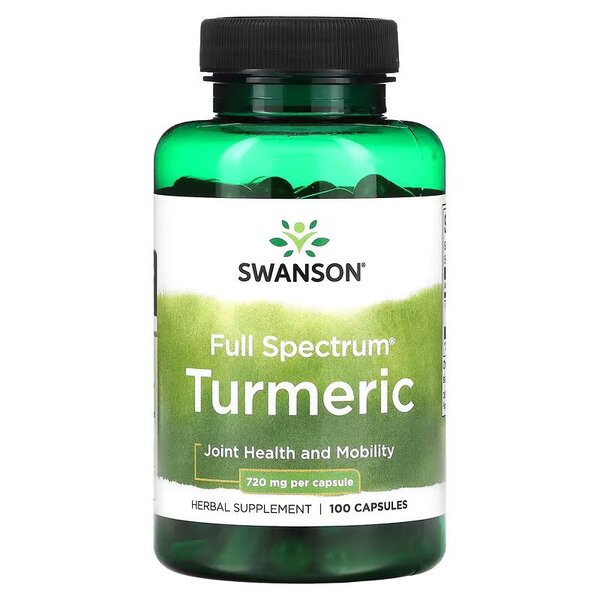 Swanson pilna spektra kurkuma, 720 mg – 100 kapsulas