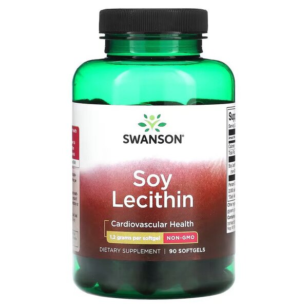 Swanson sojas lecitīns, 1200 mg – 90 kapsulas