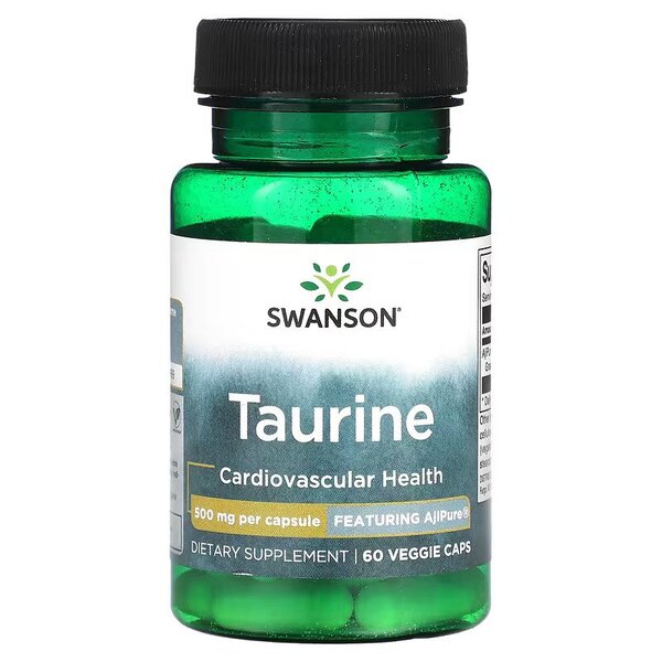 Swanson Taurīns, 500 mg – 60 kapsulas