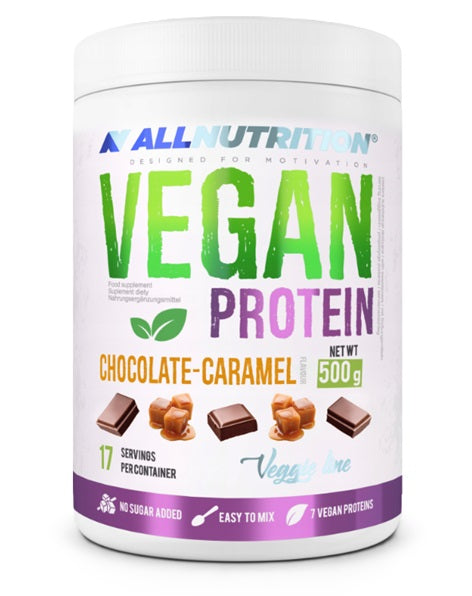 Allnutrition proteīns ar šokolādes un karameļu garšas piedevām – 500 g
