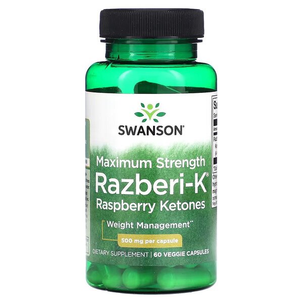 Swanson Razberi-K, 500 mg maksimālā stipruma – 60 kapsulas