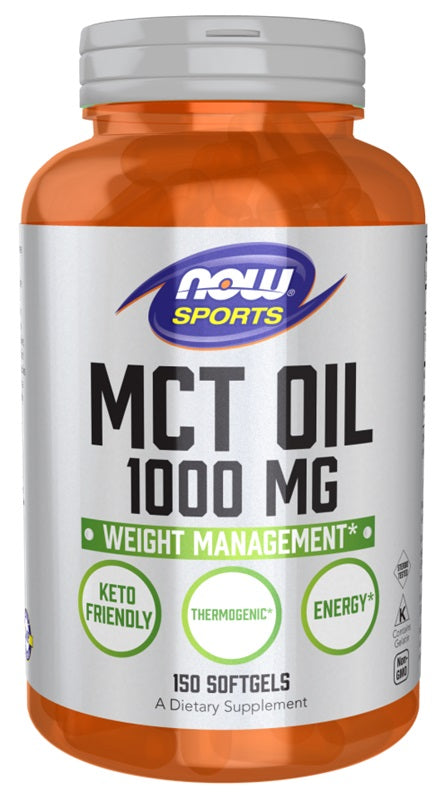 NOW Foods MCT eļļa, 1000 mg – 150 kapsulas
