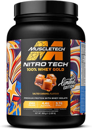 MuscleTech Nitro-Tech 100% Whey Gold, sālītās karameles garša – 908 g