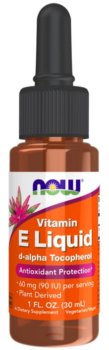 NOW Foods E vitamīna šķidrums – 30 ml.