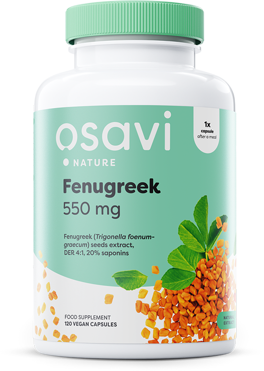 Produkto nuotrauka: Osavi Fenugreek, 550mg - 120 kapsulių