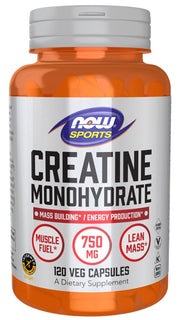 NOW Foods kreatīna monohidrāts, 750 mg - 120 kapsulas