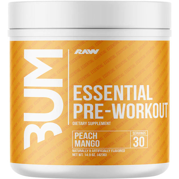 Raw Nutrition CBUM Essential pirms treniņa, persiku un mango garša – 423 g