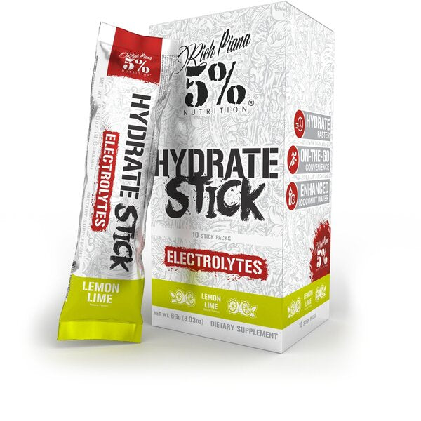 5% Nutrition Nutrition Hydrate – leģendārās sērijas iepakojums, citronu un laima garša – 10 x 9 g