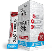 5% Nutrition Nutrition Hydrate – leģendārās sērijas stiku iepakojums, melleņu limonāde – 10 x 9 g