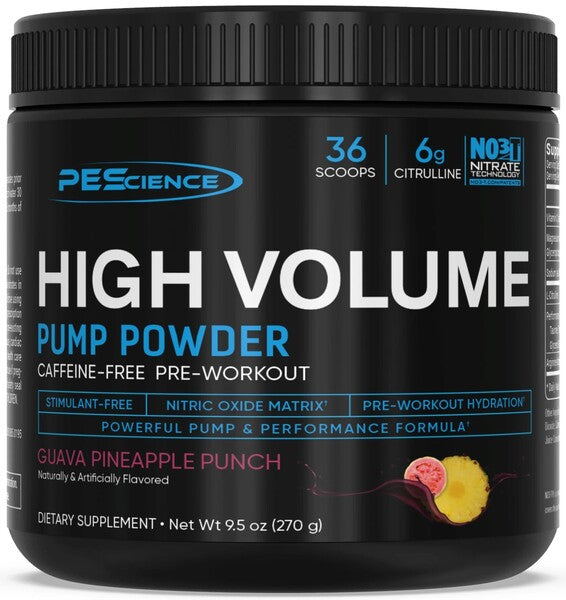 PEScience High Volume (jaunā formula), gvajavas un ananāsu garšas punšs – 270 g