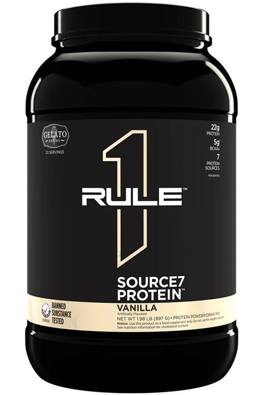 Rule One Source7 olbaltumvielas, vaniļas saldējums – 897 g