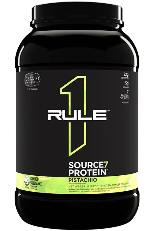 Rule One Source7 olbaltumvielas, pistāciju saldējums — 897 g