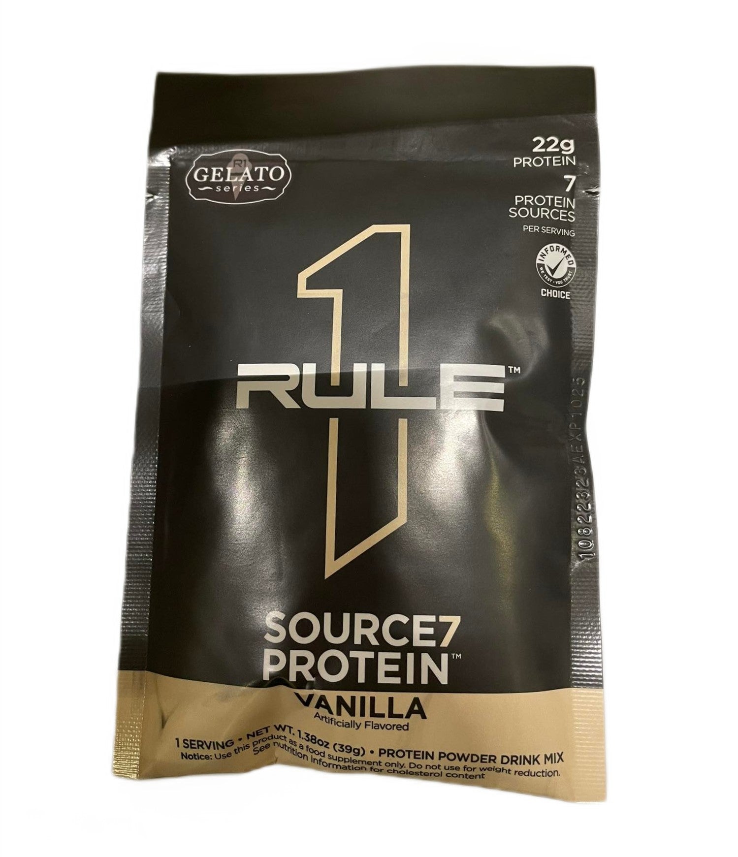 Rule One Source7 olbaltumvielas, vaniļas saldējums – 39 g (1 porcija)
