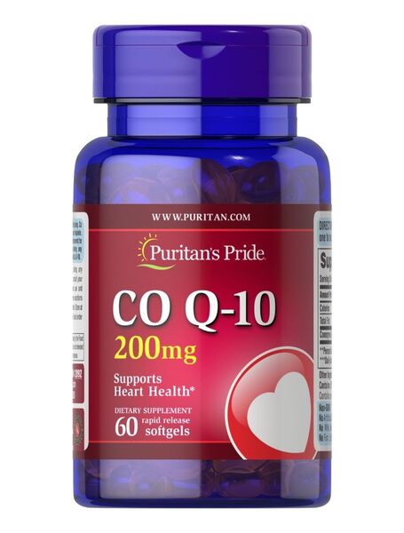Puritan's Pride koenzīms Q10, 200 mg – 60 kapsulas