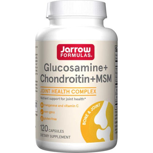 Jarrow Formulas glikozamīns + hondroitīns + MSM - 120 kapsulas