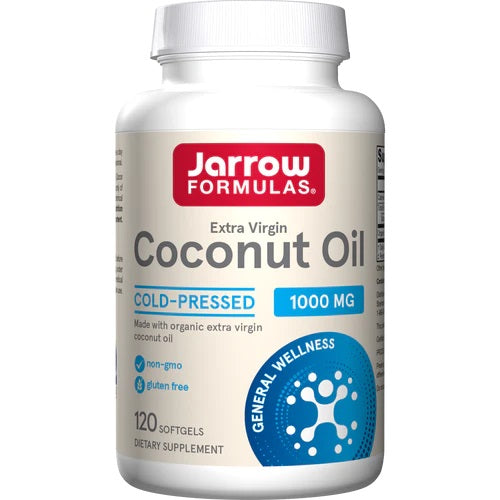 Jarrow Formulas kokosriekstu eļļa īpaši neapstrādāta, 1000 mg - 120 kapsulas