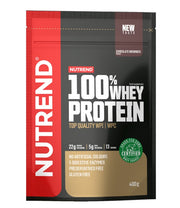 Nutrend 100% sūkalu proteīna pulveris, šokolādes kūciņas - 400 g