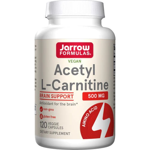 Jarrow Formulas acetil-L-karnitīns, 500 mg – 120 kapsulas