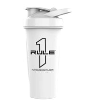 Rule One R1 šeikeris ar kontūrētu logotipu, balts - 600 ml.