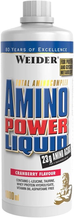 Weider Amino Power Liquid, dzērvenes – 1000 ml.