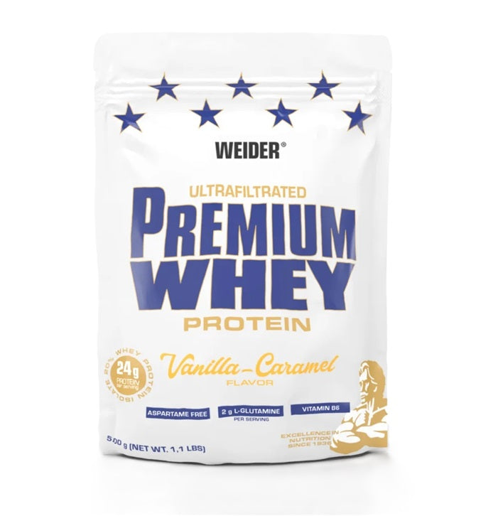 Weider Premium Whey, Vaniļas karamele - 500g