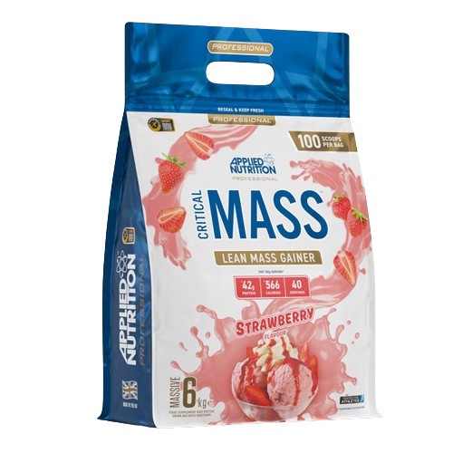Applied Nutrition Critical Mass – profesionāls, zemeņu garšas – 6000 g