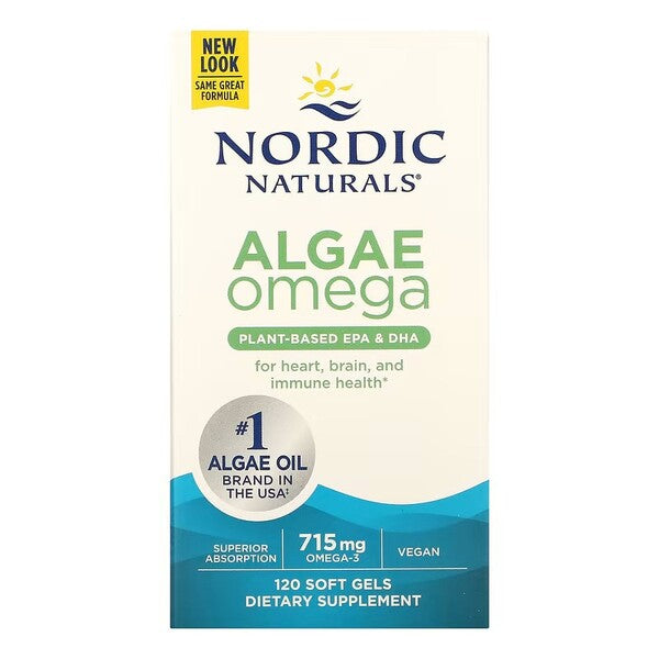 Nordic Naturals aļģu omega, 715 mg omega 3 – 120 kapsulas