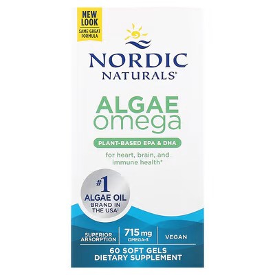 Nordic Naturals aļģu omega, 715 mg omega 3 – 60 kapsulas