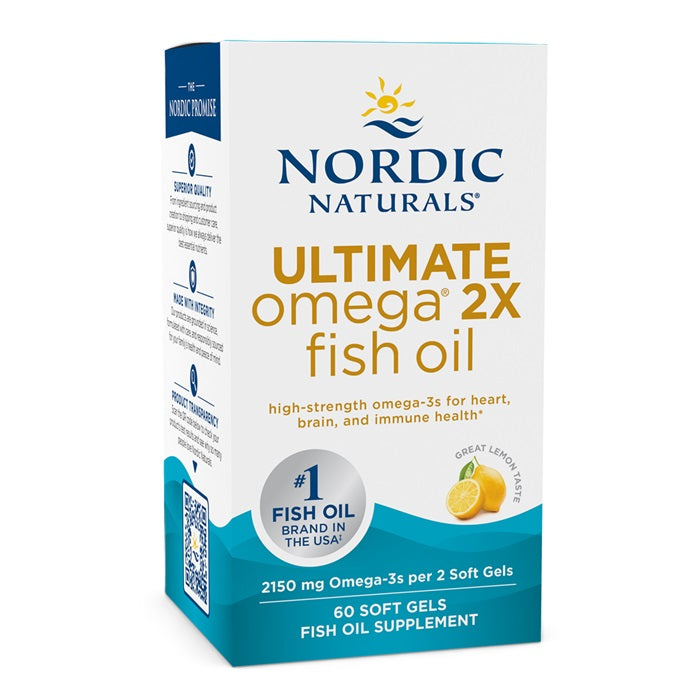 Nordic Naturals Ultimate Omega 2X, 2150 mg ar citrona garšu – 60 kapsulas