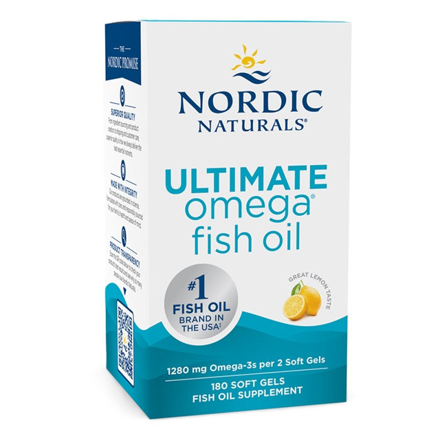 Nordic Naturals Ultimate Omega, 1280 mg ar citronu garšu — 180 kapsulas