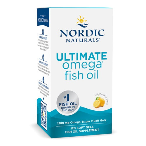 Nordic Naturals Ultimate Omega, 1280 mg citrona garšas – 120 kapsulas