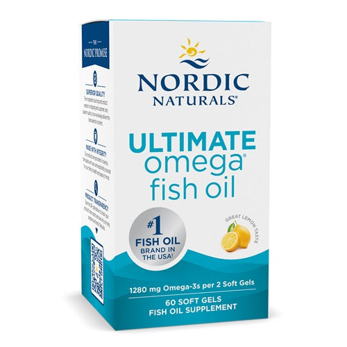 Nordic Naturals Ultimate Omega, 1280 mg ar citronu garšu – 60 kapsulas