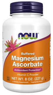NOW Foods magnija askorbāts, buferizēts pulveris – 227 g